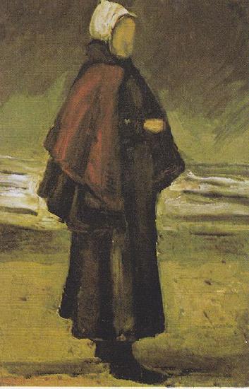 Vincent Van Gogh Fisherman's wife on the beach oil painting picture